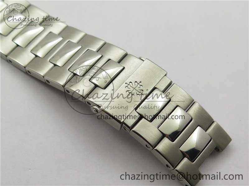 Nautilus 5711 1A 3KF 1:1 Best Edition Blue Textured Dial on SS Bracelet A324 Super Clone V2