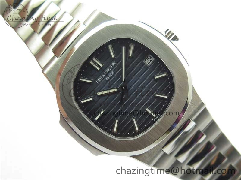 Nautilus 5711 1A 3KF 1:1 Best Edition Blue Textured Dial on SS Bracelet A324 Super Clone V2