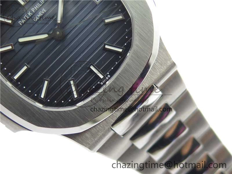 Nautilus 5711 1A 3KF 1:1 Best Edition Blue Textured Dial on SS Bracelet A324 Super Clone V2
