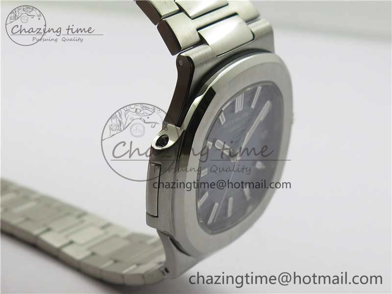 Nautilus 5711 1A 3KF 1:1 Best Edition Blue Textured Dial on SS Bracelet A324 Super Clone V2
