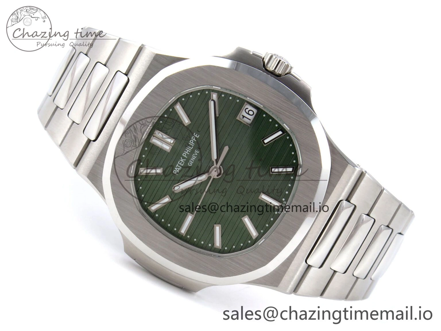 Nautilus 5711 1A 3KF 1:1 Best Edition Green Dial on SS Bracelet A324 Super Clone V2