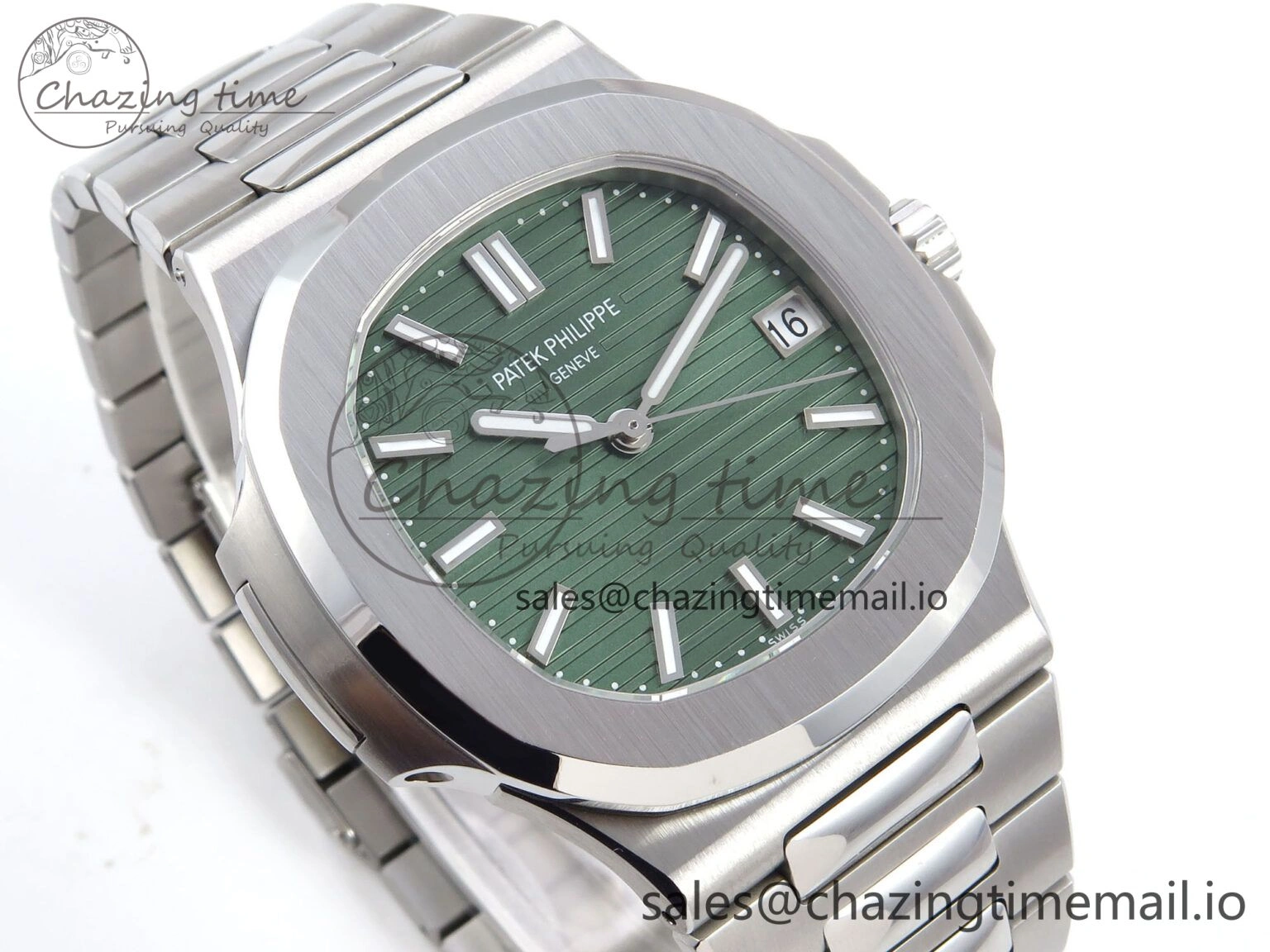 Nautilus 5711 1A 3KF 1:1 Best Edition Green Dial on SS Bracelet A324 Super Clone V2