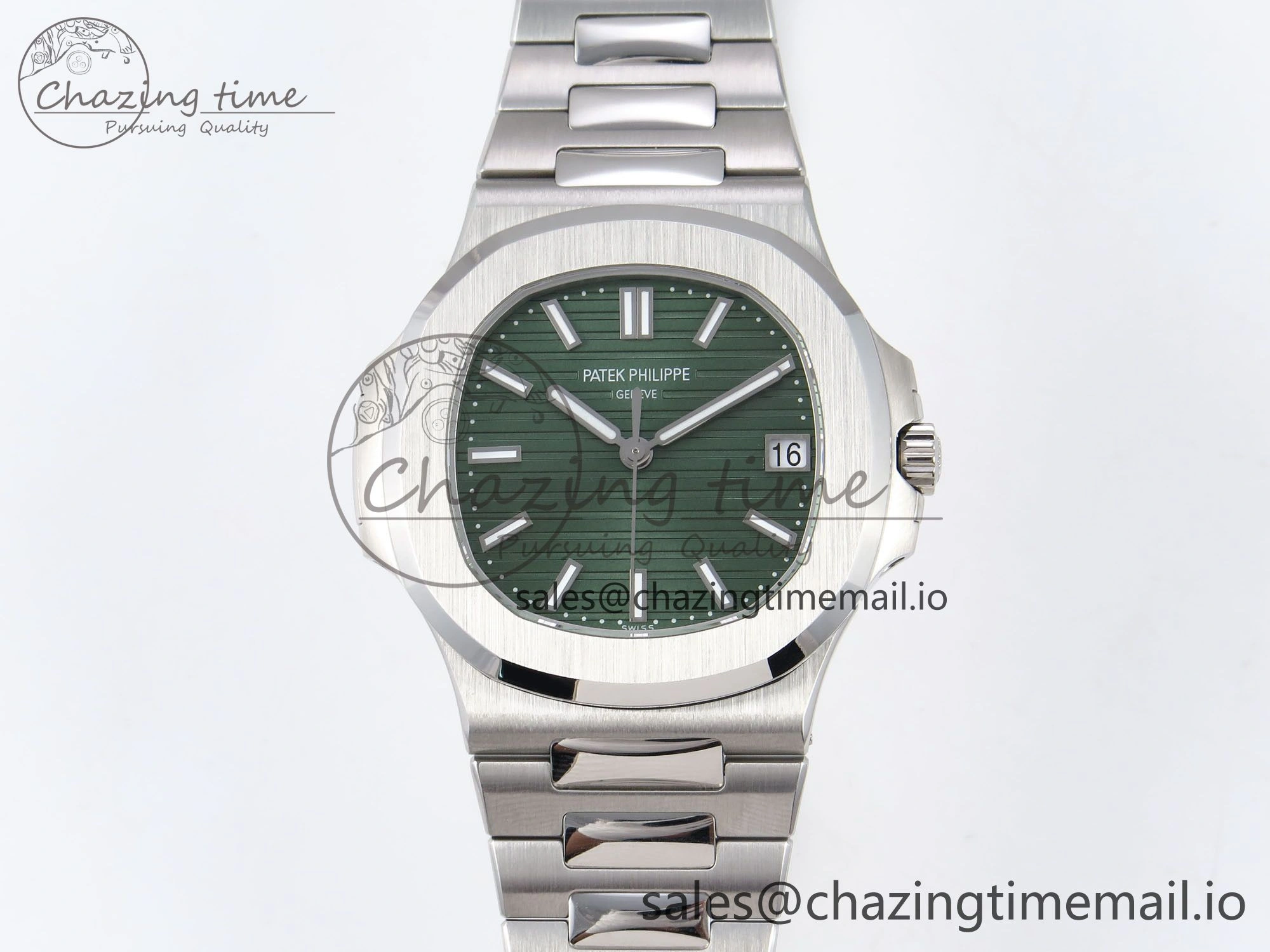 Nautilus 5711 1A 3KF 1:1 Best Edition Green Dial on SS Bracelet A324 Super Clone V2
