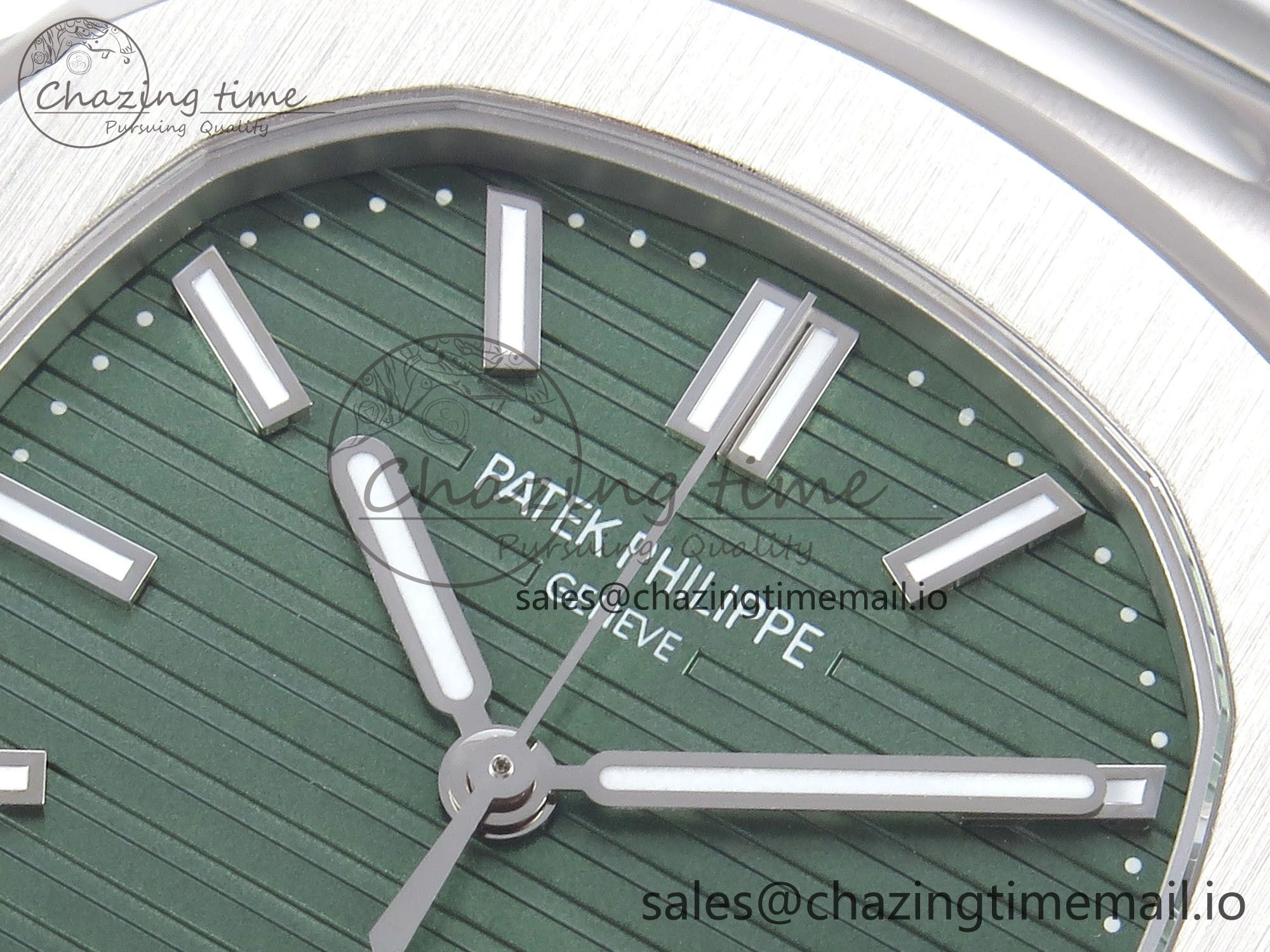 Nautilus 5711 1A 3KF 1:1 Best Edition Green Dial on SS Bracelet A324 Super Clone V2