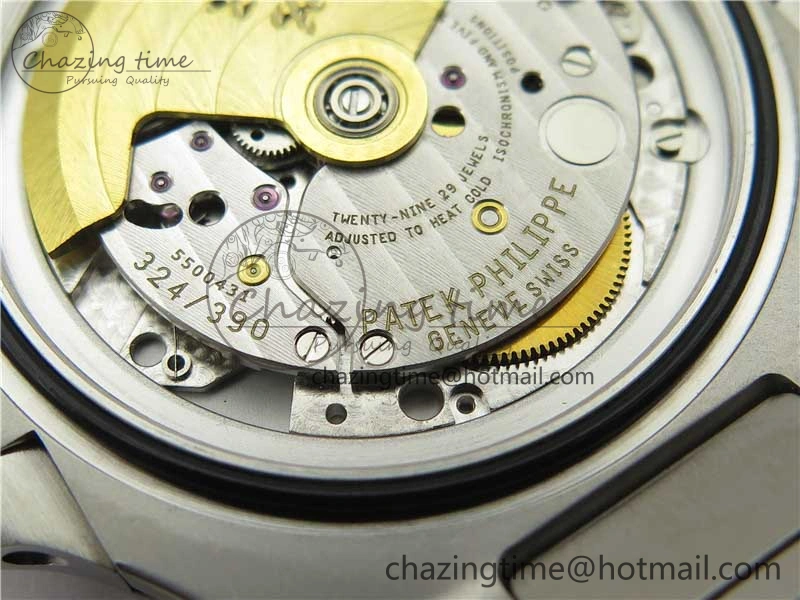 Nautilus 5711 1A 3KF 1:1 Best Edition Green Textured Dial on SS Bracelet A324 Super Clone V2