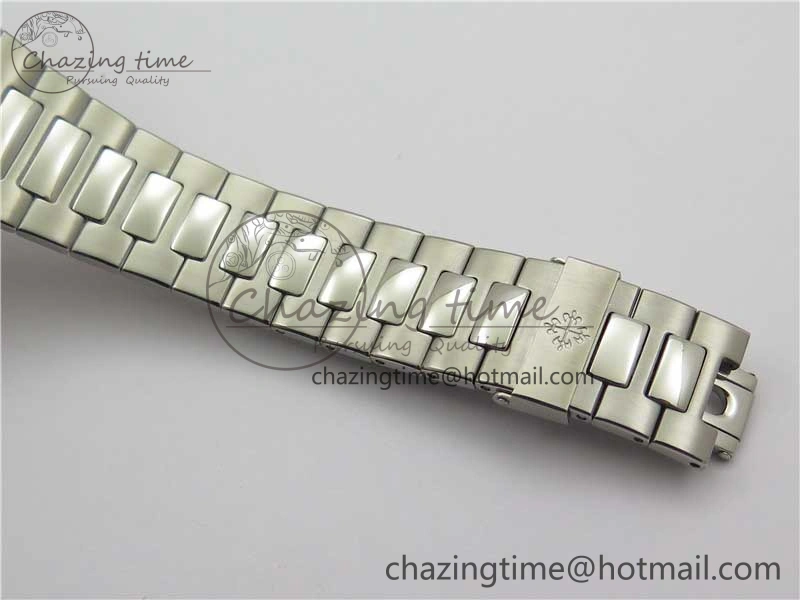 Nautilus 5711 1A 3KF 1:1 Best Edition Green Textured Dial on SS Bracelet A324 Super Clone V2