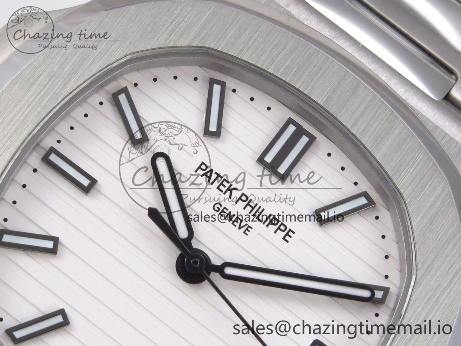 Nautilus 5711 1A 3KF 1:1 Best Edition White Textured Dial on SS Bracelet A324 Super Clone V2