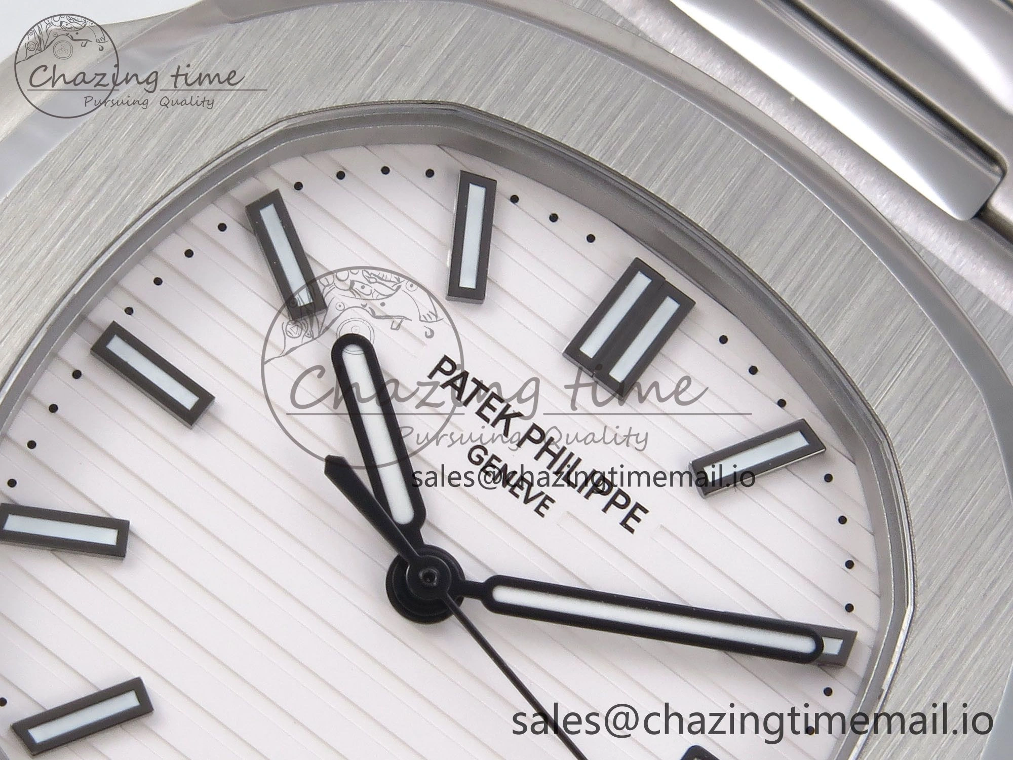Nautilus 5711 1A 3KF 1:1 Best Edition White Textured Dial on SS Bracelet A324 Super Clone V2