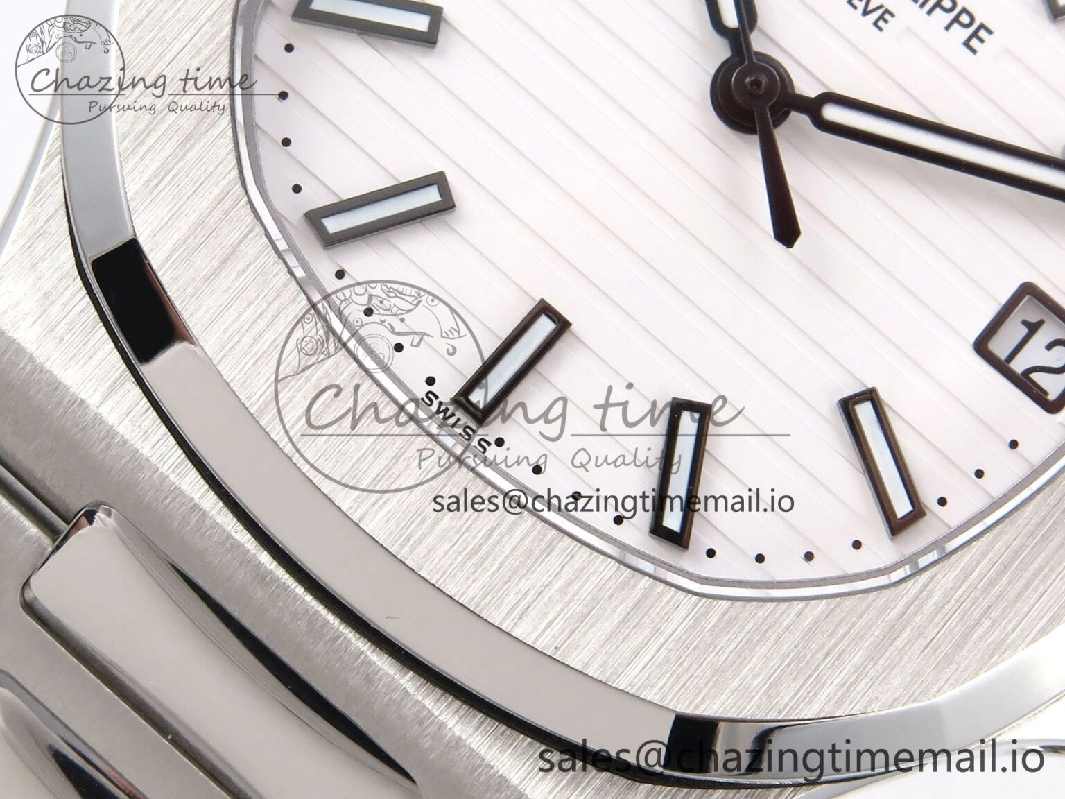 Nautilus 5711 1A 3KF 1:1 Best Edition White Textured Dial on SS Bracelet A324 Super Clone V2