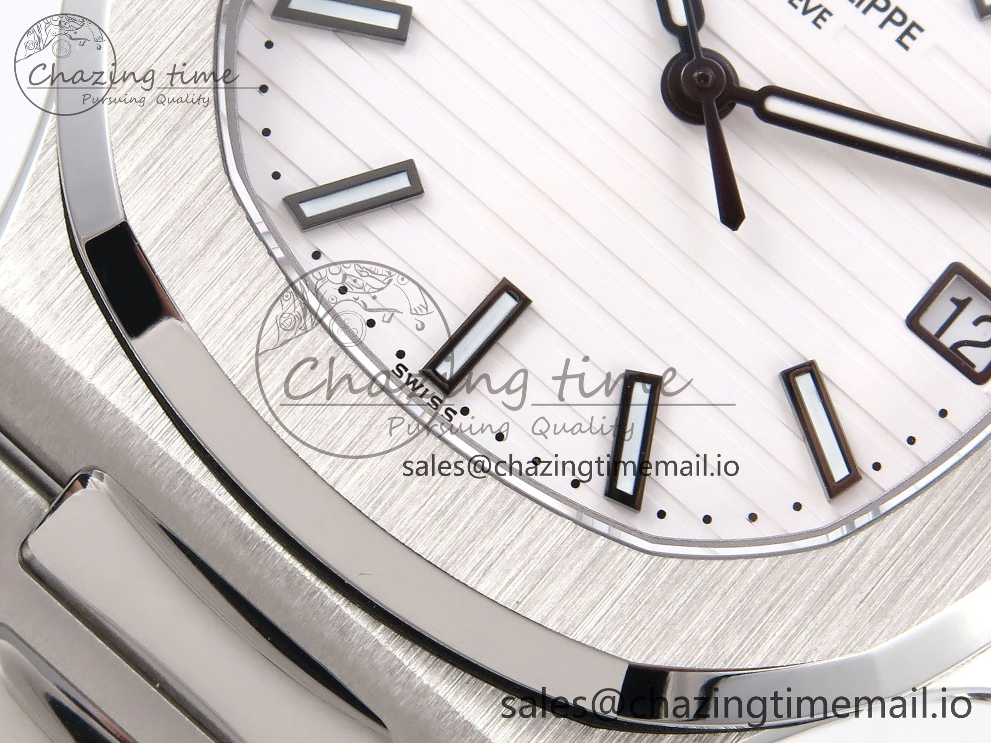 Nautilus 5711 1A 3KF 1:1 Best Edition White Textured Dial on SS Bracelet A324 Super Clone V2