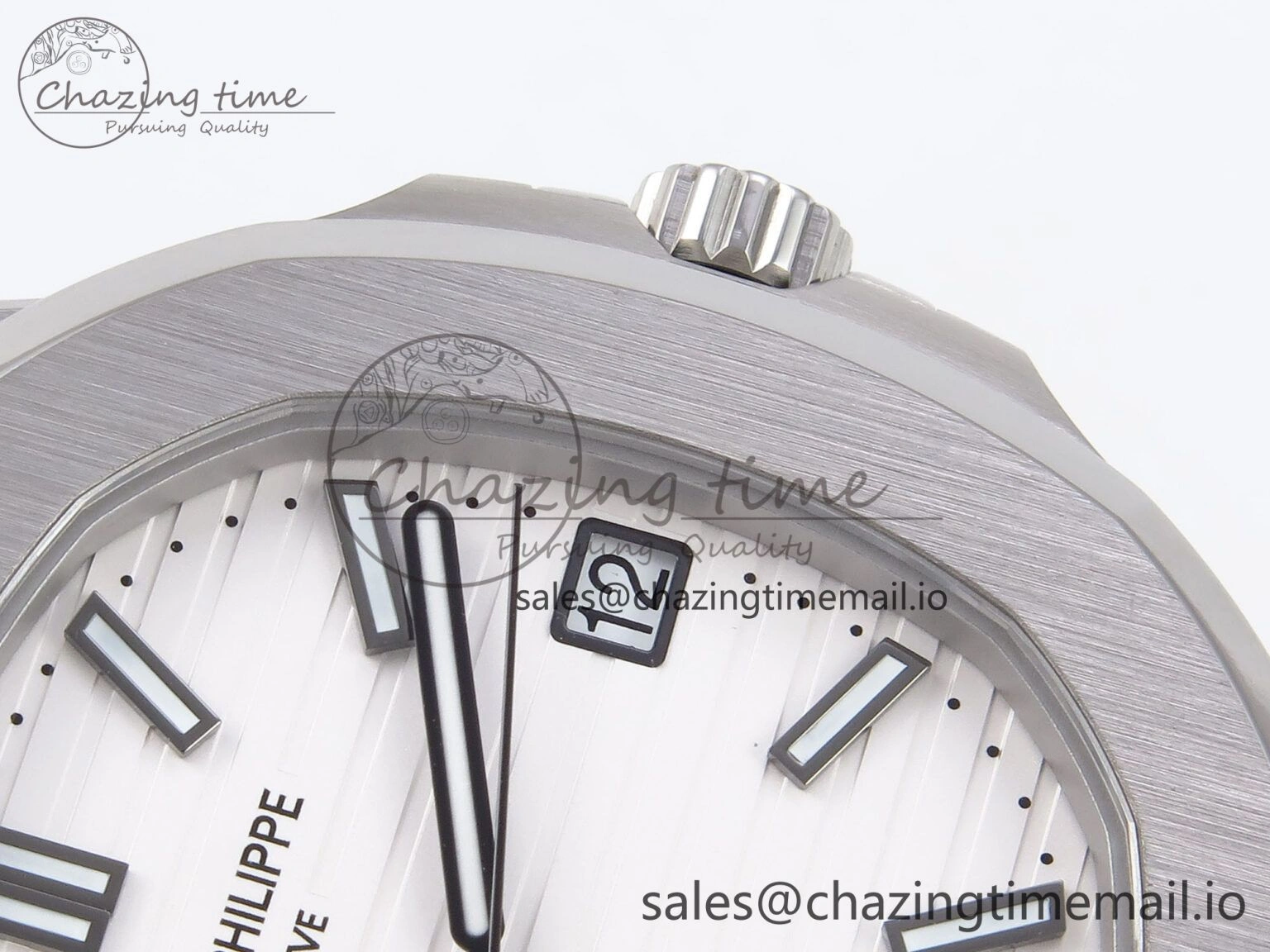 Nautilus 5711 1A 3KF 1:1 Best Edition White Textured Dial on SS Bracelet A324 Super Clone V2