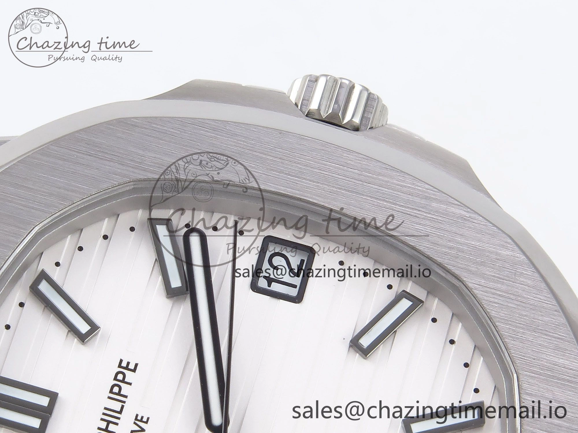 Nautilus 5711 1A 3KF 1:1 Best Edition White Textured Dial on SS Bracelet A324 Super Clone V2