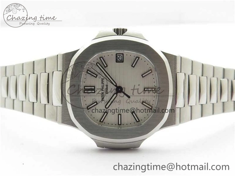 Nautilus 5711 1A 3KF 1:1 Best Edition White Textured Dial on SS Bracelet A324 Super Clone V2