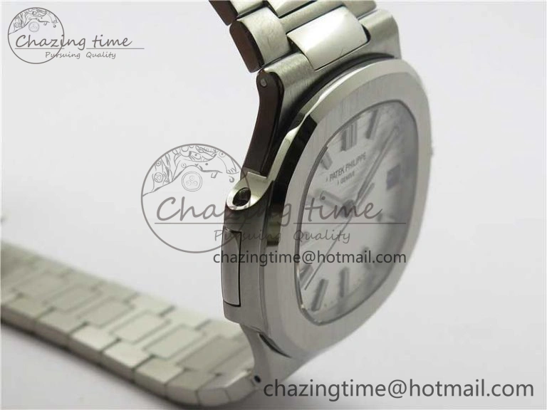 Nautilus 5711 1A 3KF 1:1 Best Edition White Textured Dial on SS Bracelet A324 Super Clone V2