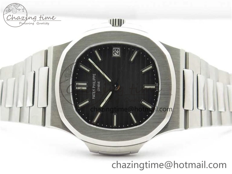Nautilus 5711 1A GRF Best Edition Black Dial on SS Bracelet A324CS (Free box) V2