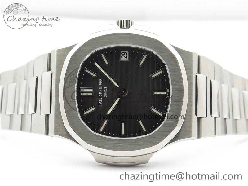 Nautilus 5711 1A GRF Best Edition Black Dial on SS Bracelet A324CS (Free box) V2