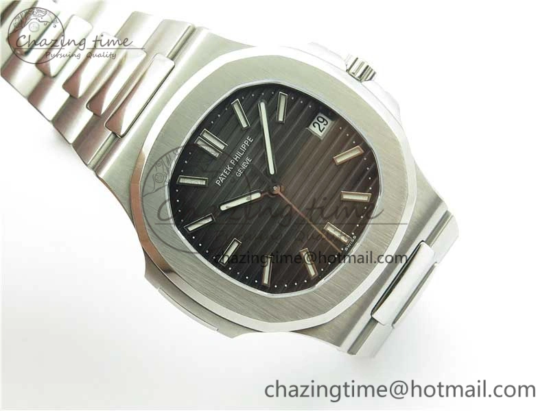 Nautilus 5711 1A GRF Best Edition Black Dial on SS Bracelet A324CS (Free box) V2