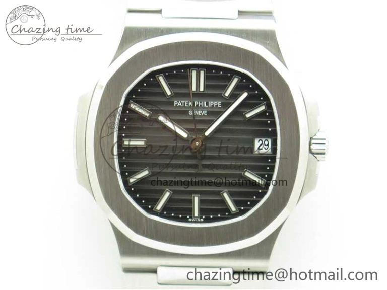 Nautilus 5711 1A GRF Best Edition Black Dial on SS Bracelet A324CS (Free box) V2