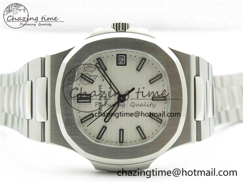 Nautilus 5711 1A GRF Best Edition White Dial on SS Bracelet A324CS (Free box) V2