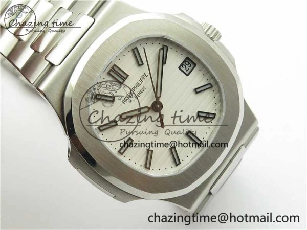 Nautilus 5711 1A GRF Best Edition White Dial on SS Bracelet A324CS (Free box) V2