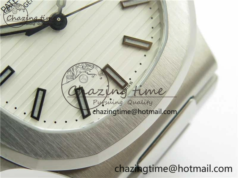 Nautilus 5711 1A GRF Best Edition White Dial on SS Bracelet A324CS (Free box) V2