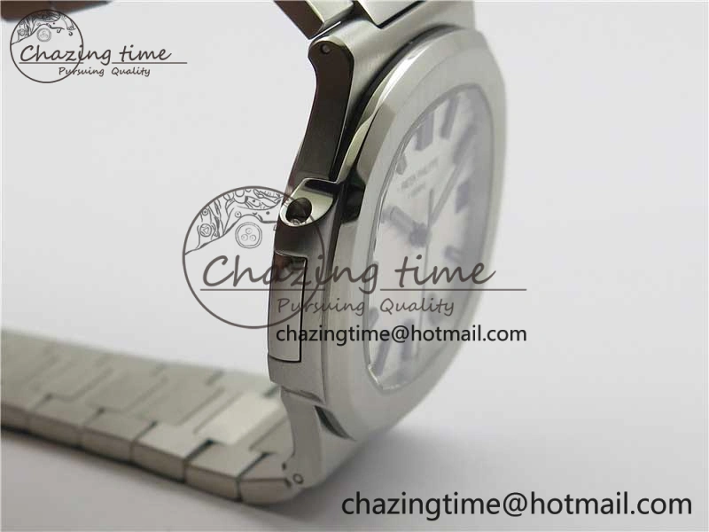 Nautilus 5711 1A GRF Best Edition White Dial on SS Bracelet A324CS (Free box) V2