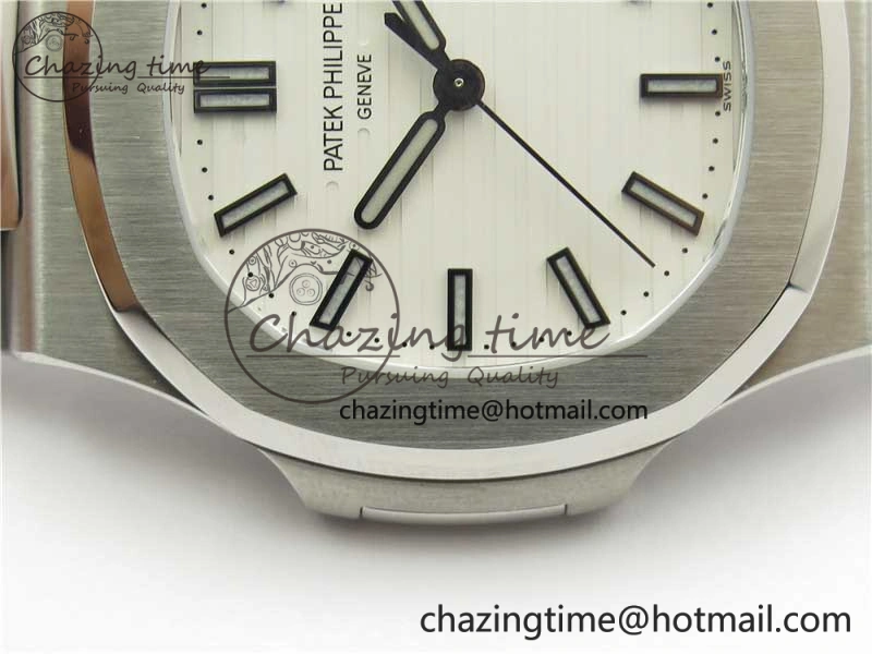 Nautilus 5711 1A GRF Best Edition White Dial on SS Bracelet A324CS (Free box) V2