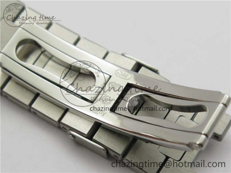 Nautilus 5711 1A PPF 1:1 Best Edition Blue Dial Diamonds Bezel on SS Bracelet 324CS (Free box) V3