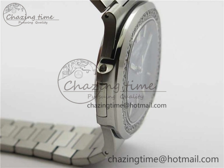 Nautilus 5711 1A PPF 1:1 Best Edition Blue Dial Diamonds Bezel on SS Bracelet 324CS (Free box) V3