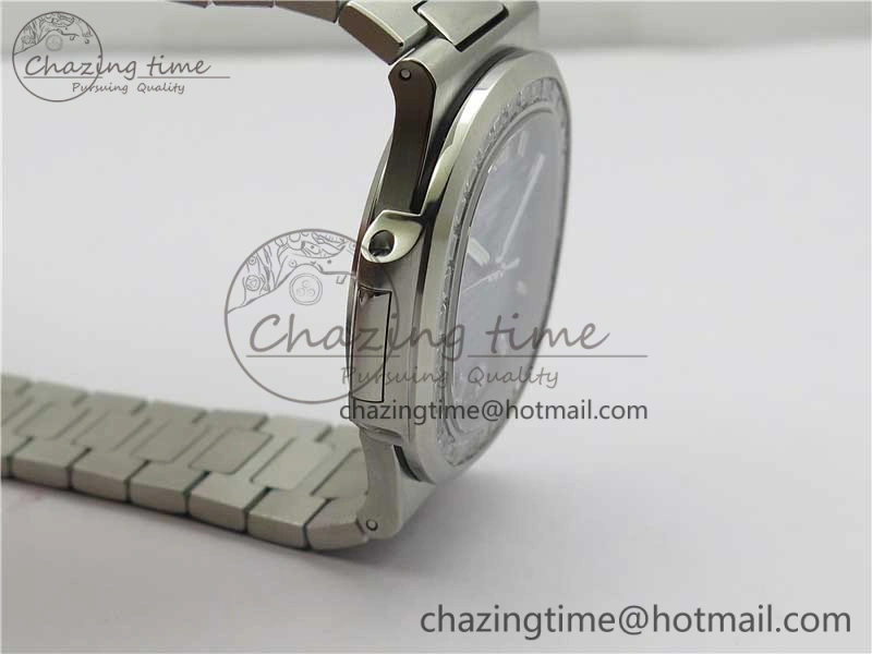 Nautilus 5711 1A PPF 1:1 Best Edition Blue Dial Diamonds Bezel on SS Bracelet 324CS (Free box) V4