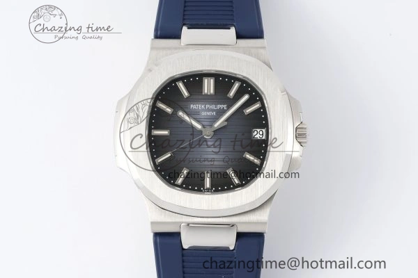 Nautilus 5711 1A PPF 1:1 Best Edition Blue Textured Dial on Blue Rubber Strap 324CS V5