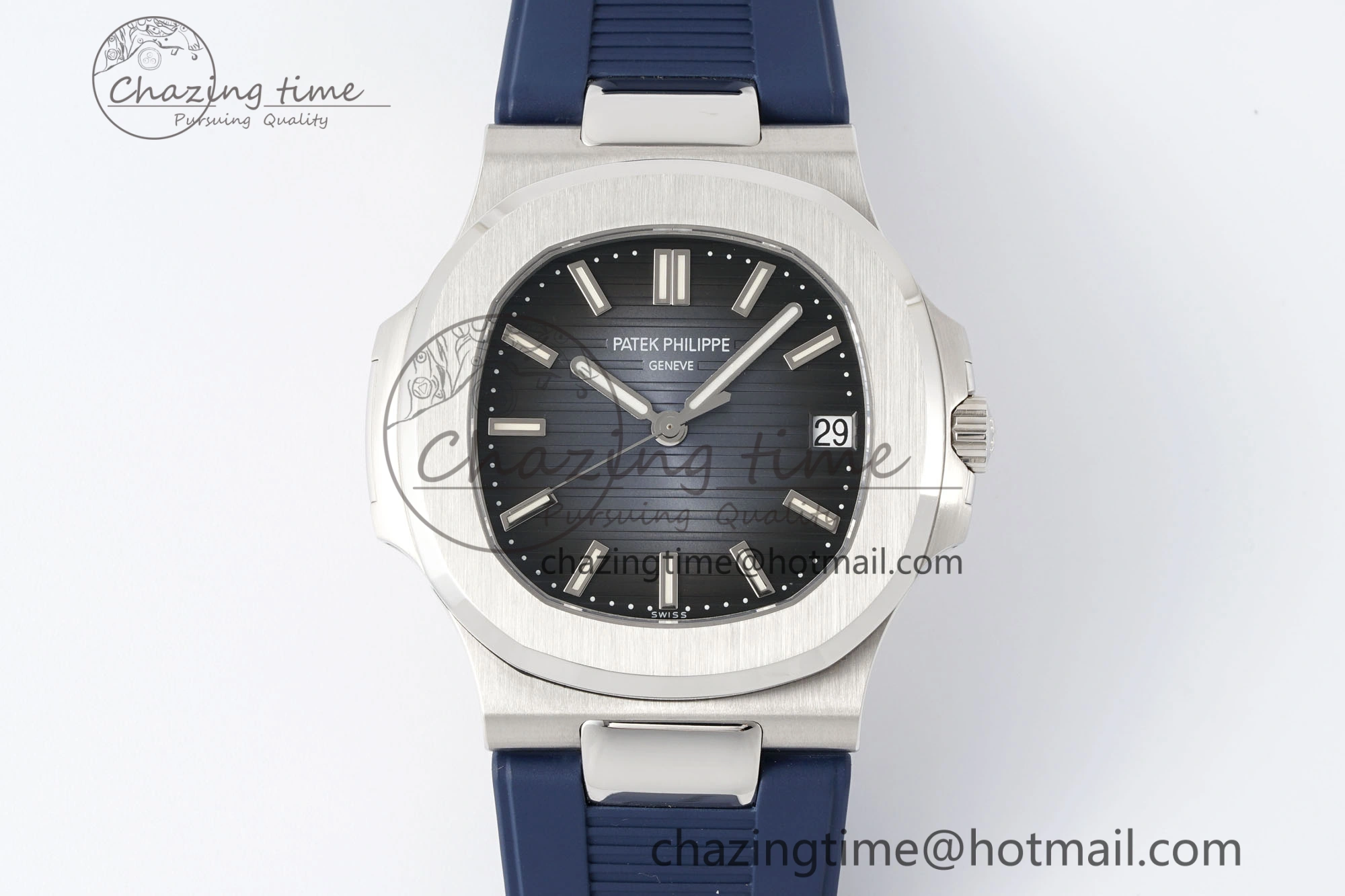 Nautilus 5711 1A PPF 1:1 Best Edition Blue Textured Dial on Blue Rubber Strap 324CS V5
