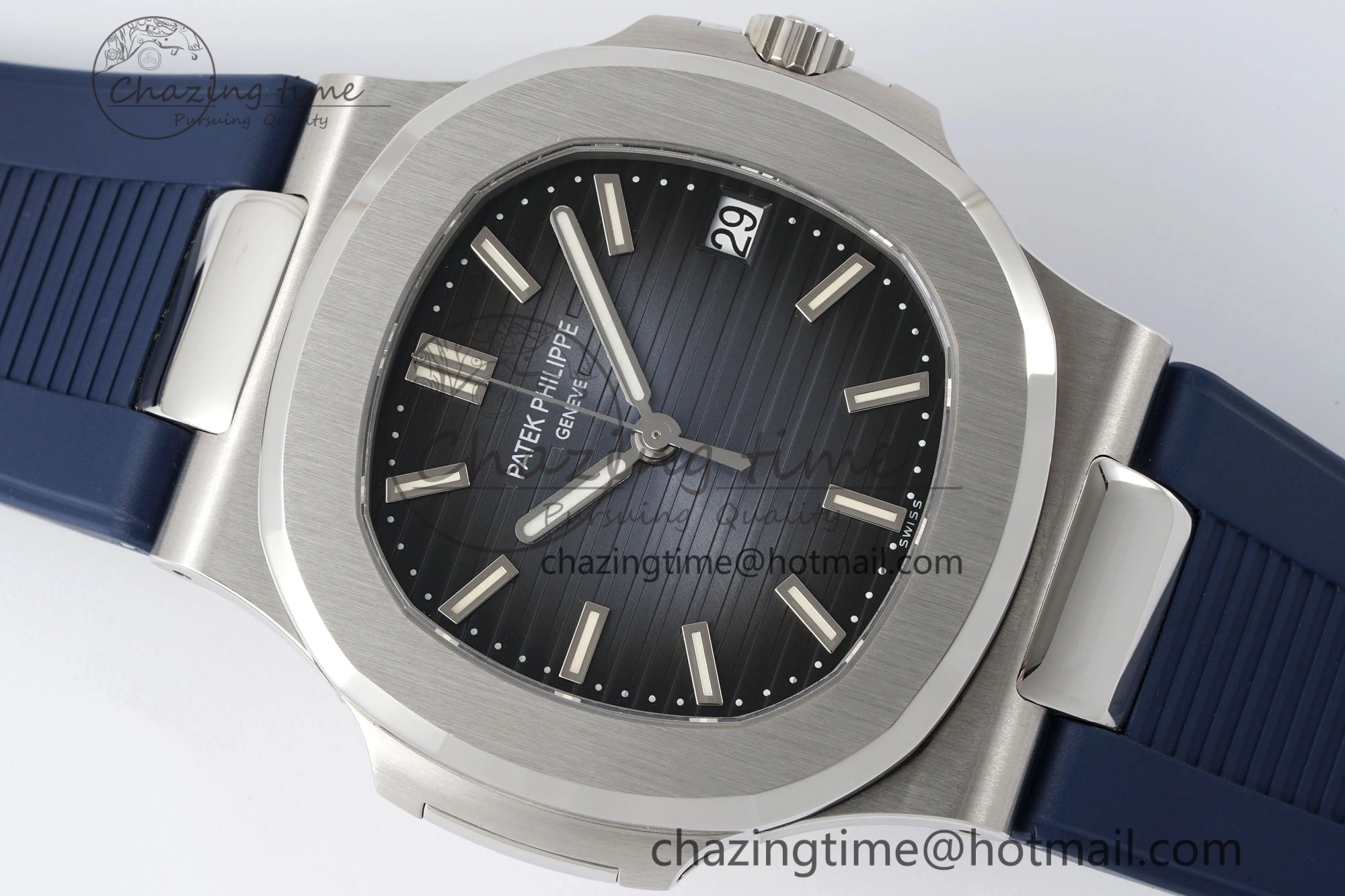 Nautilus 5711 1A PPF 1:1 Best Edition Blue Textured Dial on Blue Rubber Strap 324CS V5
