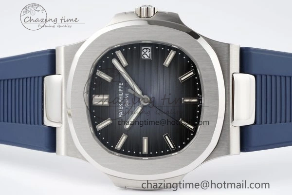 Nautilus 5711 1A PPF 1:1 Best Edition Blue Textured Dial on Blue Rubber Strap 324CS V5