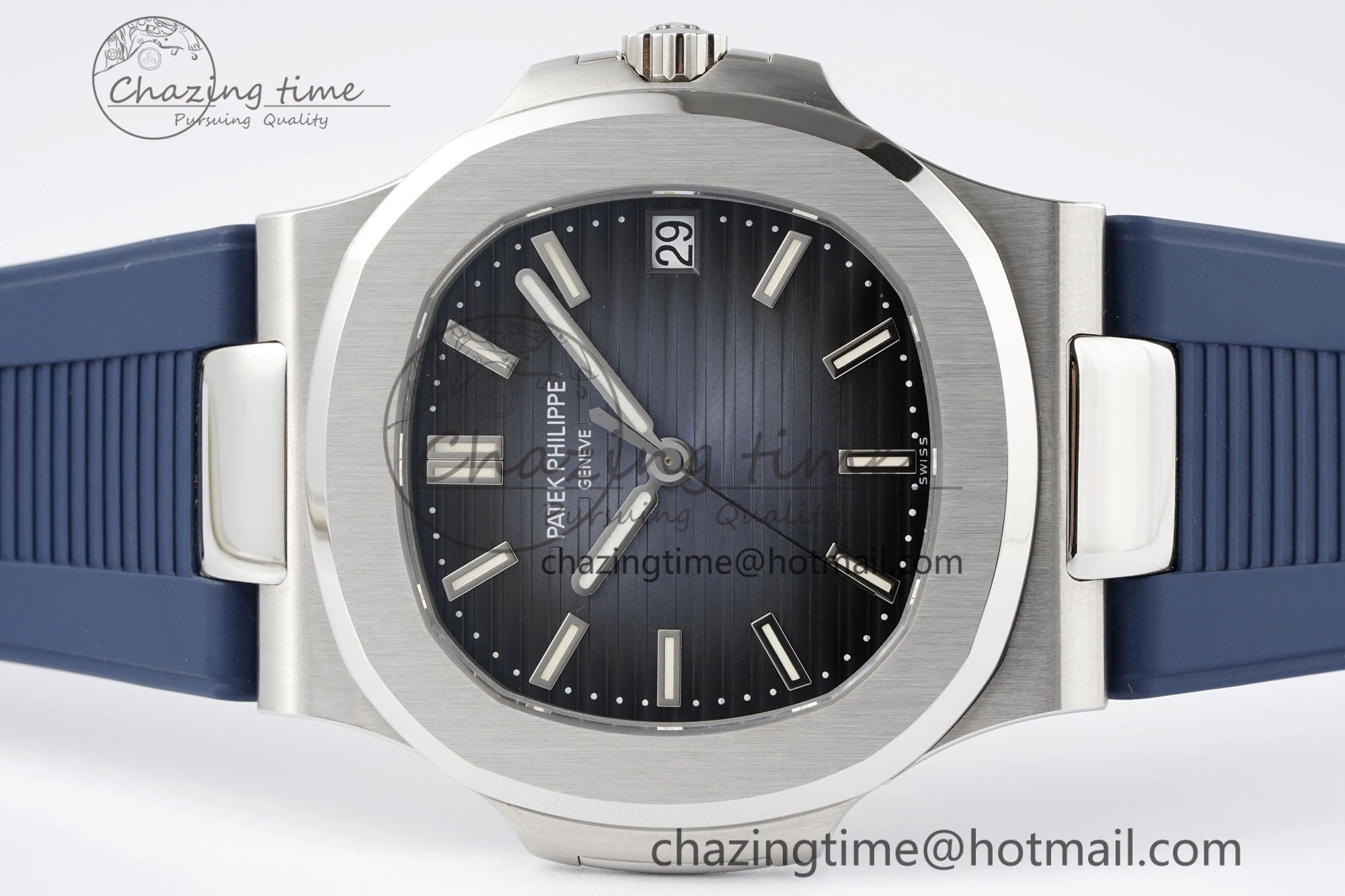 Nautilus 5711 1A PPF 1:1 Best Edition Blue Textured Dial on Blue Rubber Strap 324CS V5