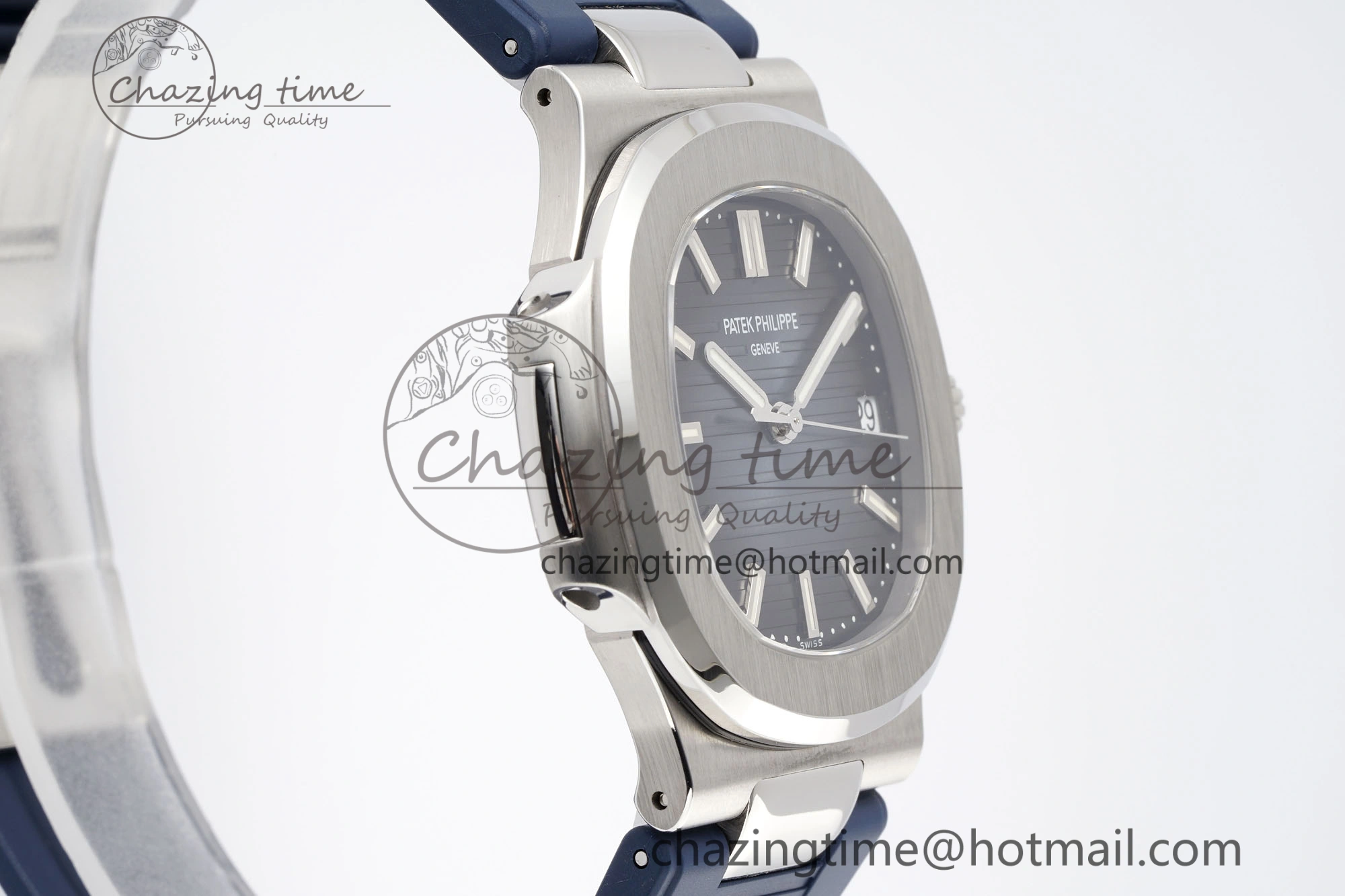 Nautilus 5711 1A PPF 1:1 Best Edition Blue Textured Dial on Blue Rubber Strap 324CS V5