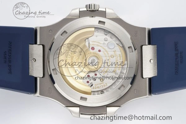 Nautilus 5711 1A PPF 1:1 Best Edition Blue Textured Dial on Blue Rubber Strap 324CS V5