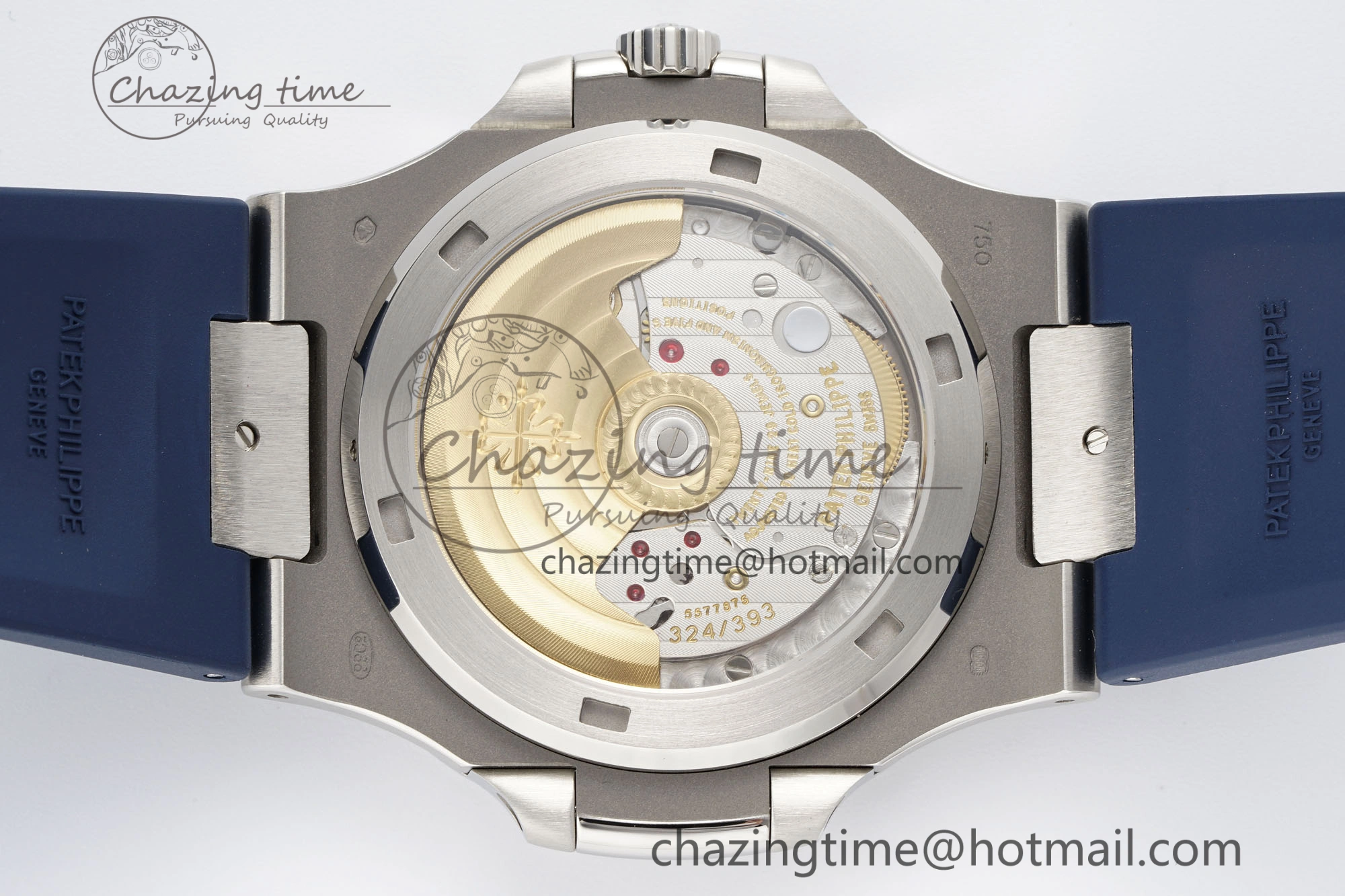 Nautilus 5711 1A PPF 1:1 Best Edition Blue Textured Dial on Blue Rubber Strap 324CS V5
