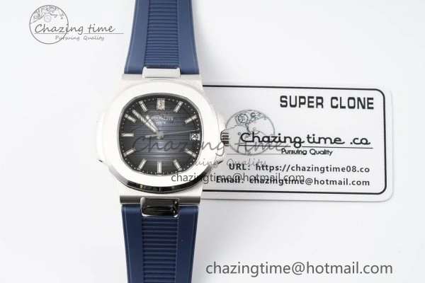 Nautilus 5711 1A PPF 1:1 Best Edition Blue Textured Dial on Blue Rubber Strap 324CS V5