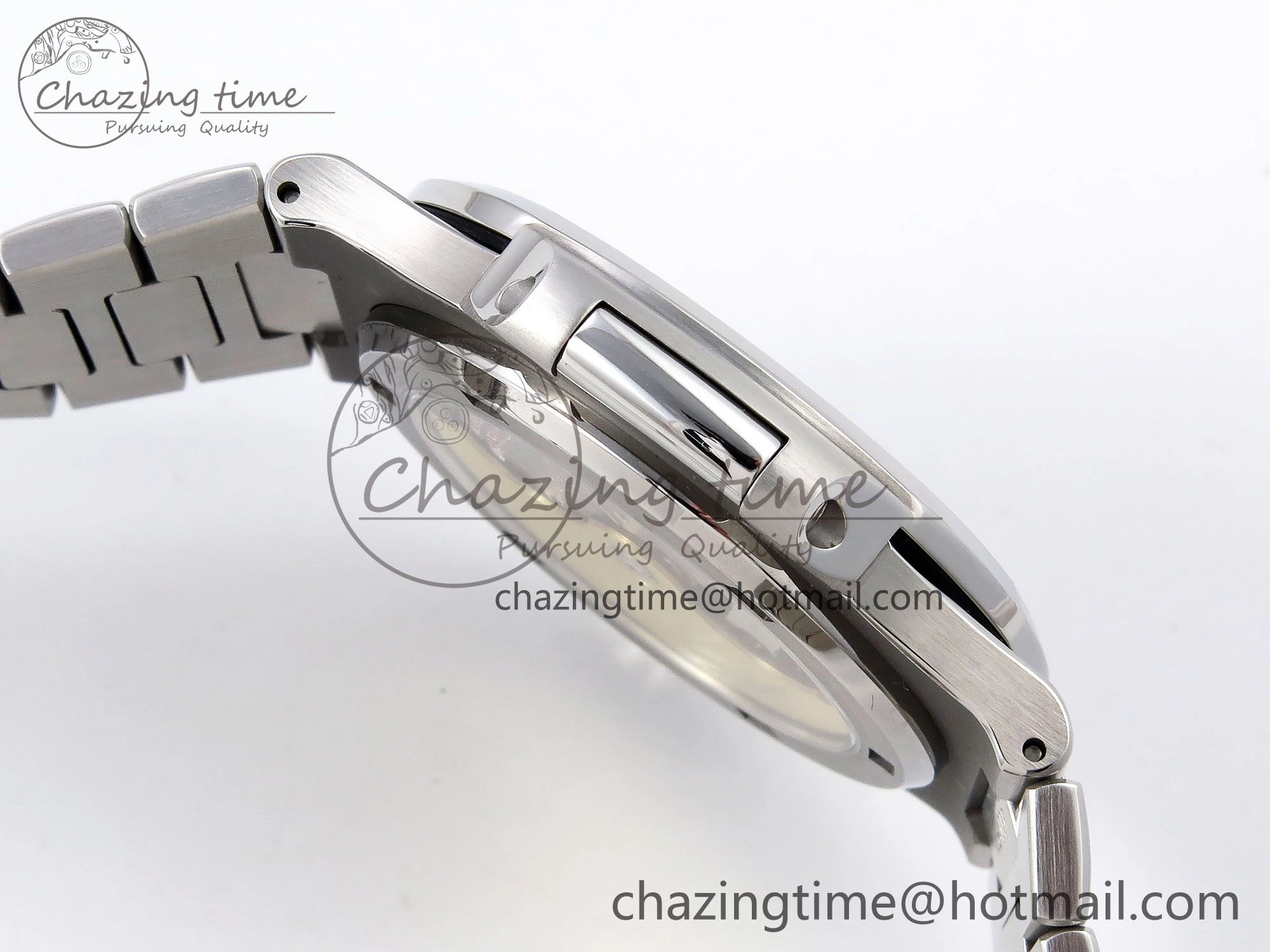 Nautilus 5711 1A PPF 1:1 Best Edition Blue Gray Textured Dial on SS Bracelet Super Clone 26-330 V5