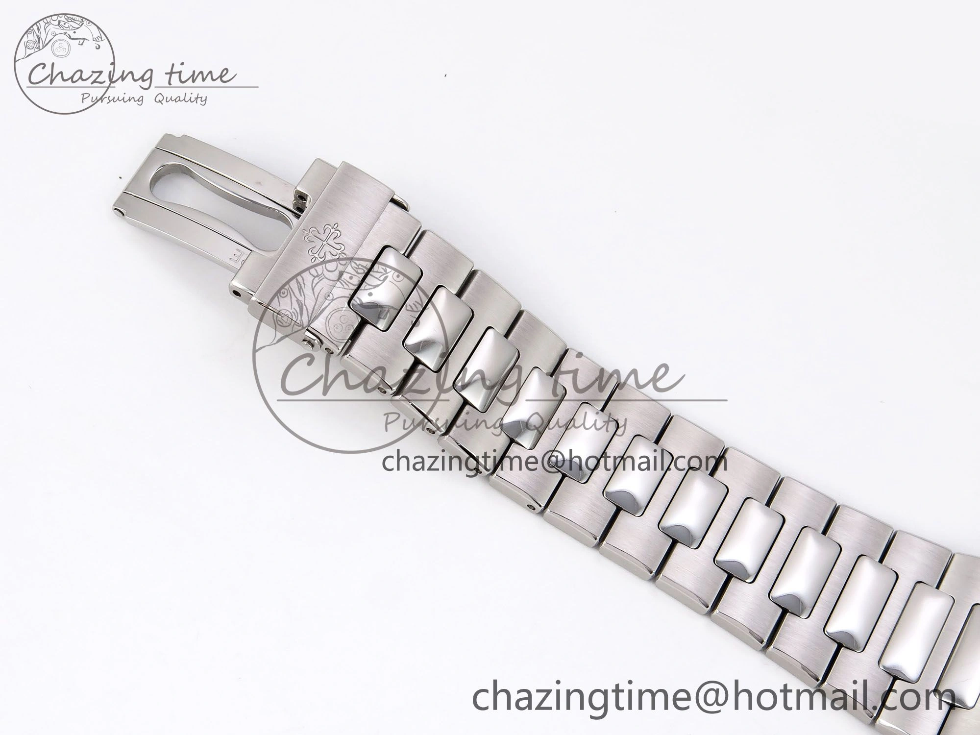 Nautilus 5711 1A PPF 1:1 Best Edition Blue Gray Textured Dial on SS Bracelet Super Clone 26-330 V5