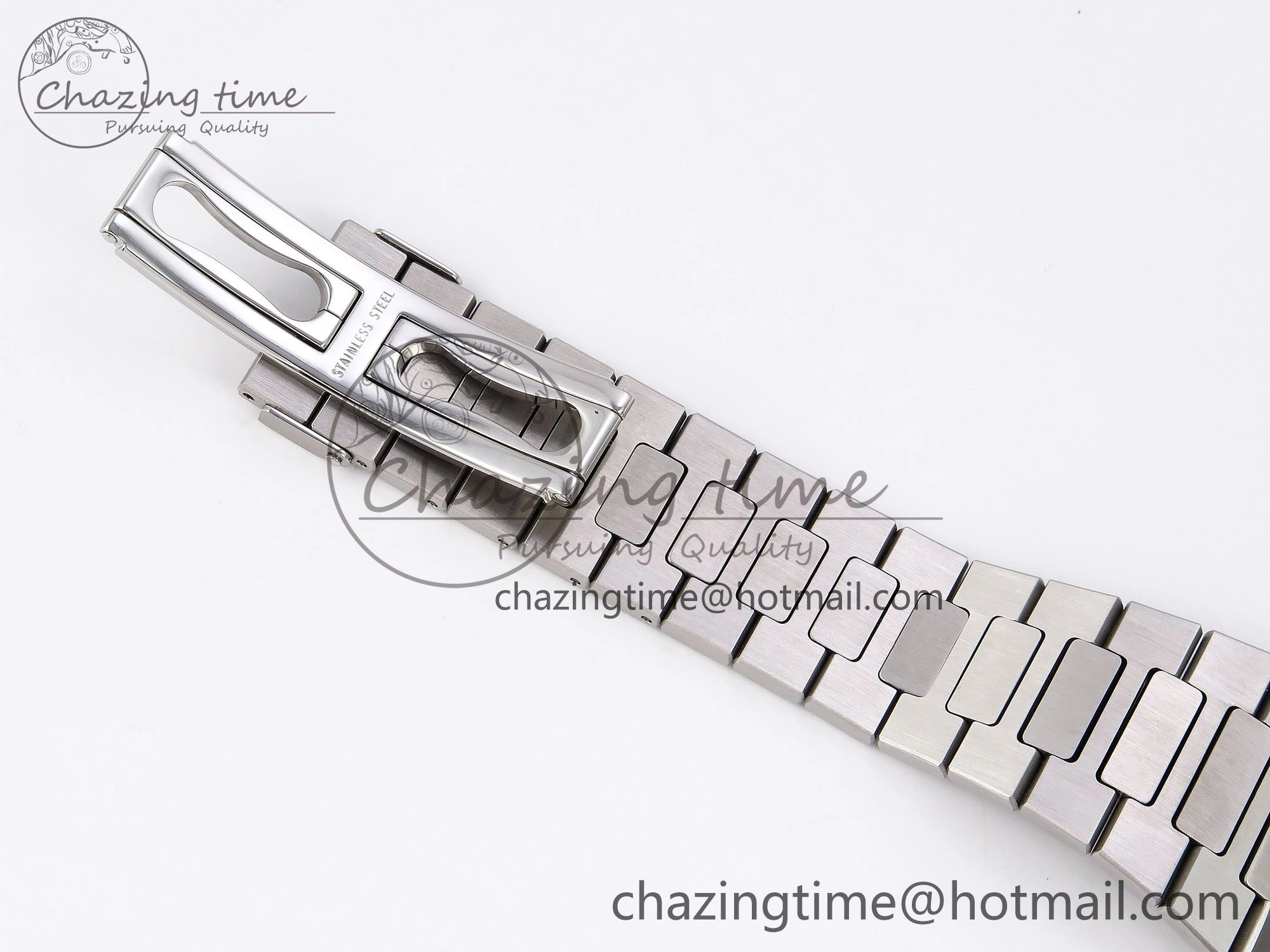 Nautilus 5711 1A PPF 1:1 Best Edition Blue Gray Textured Dial on SS Bracelet Super Clone 26-330 V5