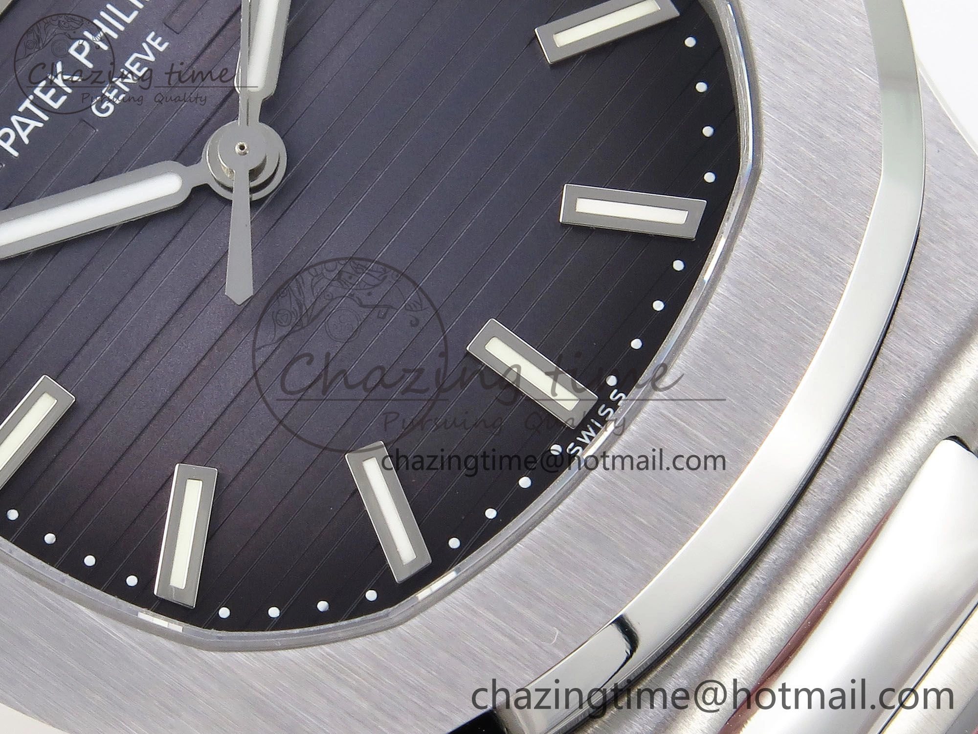 Nautilus 5711 1A PPF 1:1 Best Edition Blue Gray Textured Dial on SS Bracelet Super Clone 26-330 V5