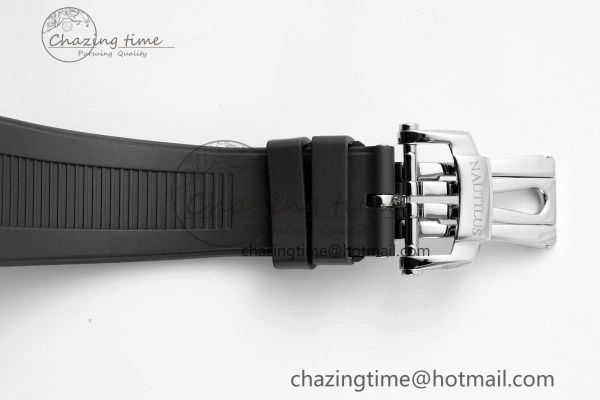 Nautilus 5711 1A PPF 1:1 Best Edition Gray Textured Dial on Black Rubber Strap 324CS V5