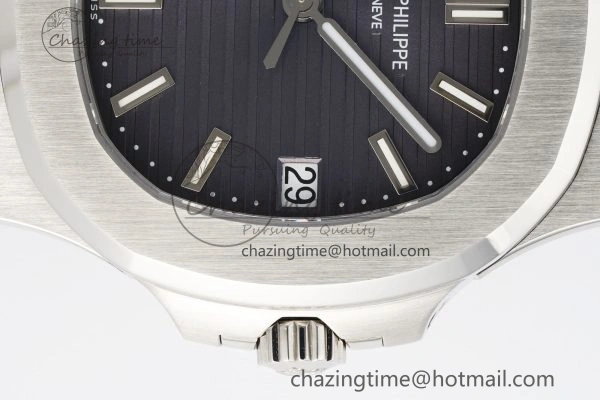 Nautilus 5711 1A PPF 1:1 Best Edition Gray Textured Dial on Black Rubber Strap 324CS V5