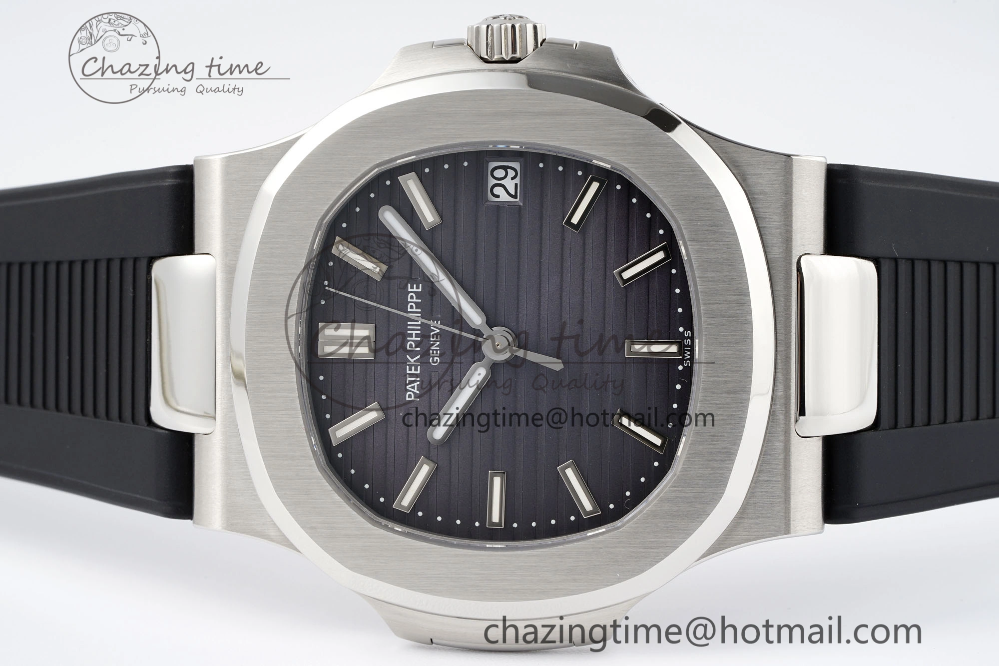 Nautilus 5711 1A PPF 1:1 Best Edition Gray Textured Dial on Black Rubber Strap 324CS V5