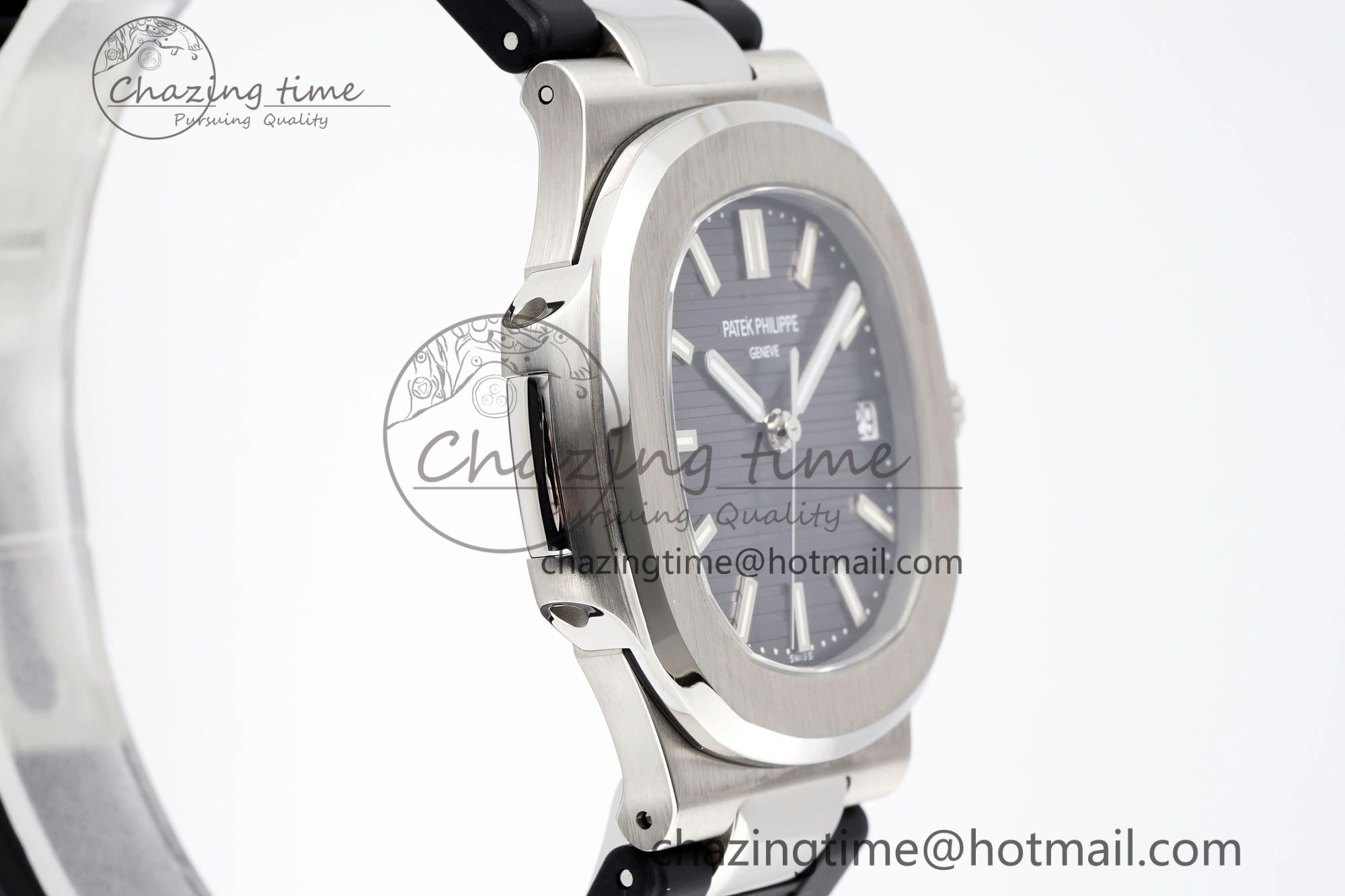 Nautilus 5711 1A PPF 1:1 Best Edition Gray Textured Dial on Black Rubber Strap 324CS V5