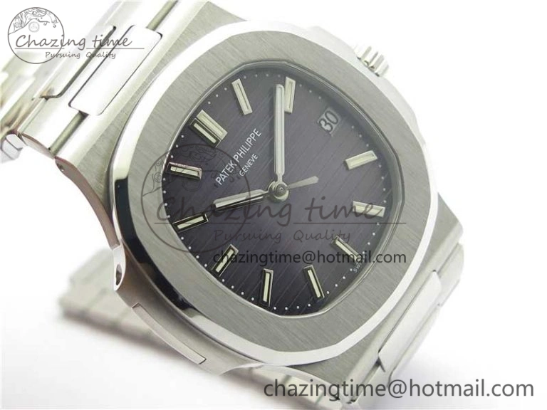 Nautilus 5711 1A PPF 1:1 Best Edition Gray Textured Dial on SS Bracelet 324CS (Free box) V4