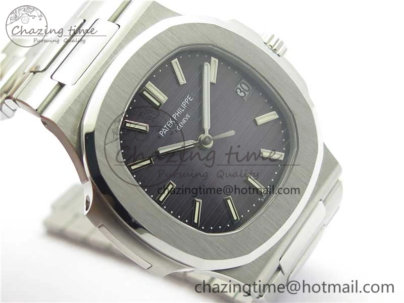 Nautilus 5711 1A PPF 1:1 Best Edition Gray Textured Dial on SS Bracelet 324CS (Free box) V4