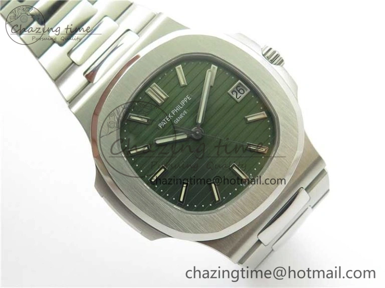 Nautilus 5711 1A PPF 1:1 Best Edition Green Textured Dial on SS Bracelet 324CS V4